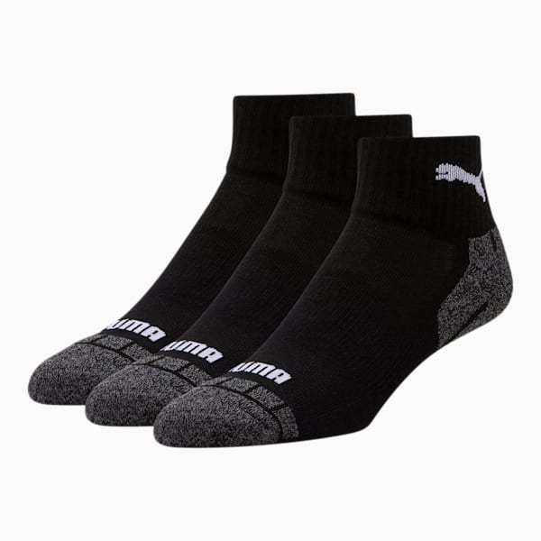 Quarter Crew Cat Socks [3 Pack], BLACK / BLUE, extralarge